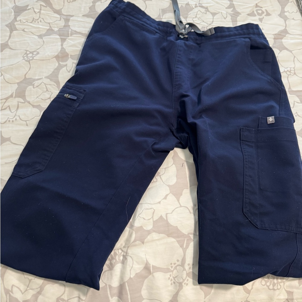 Navy figs pants